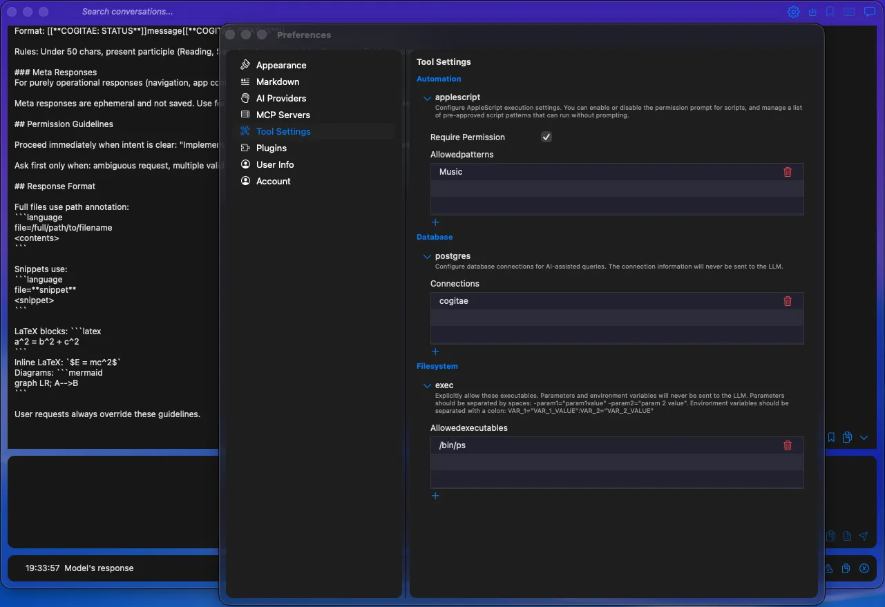 Tool Settings Preferences